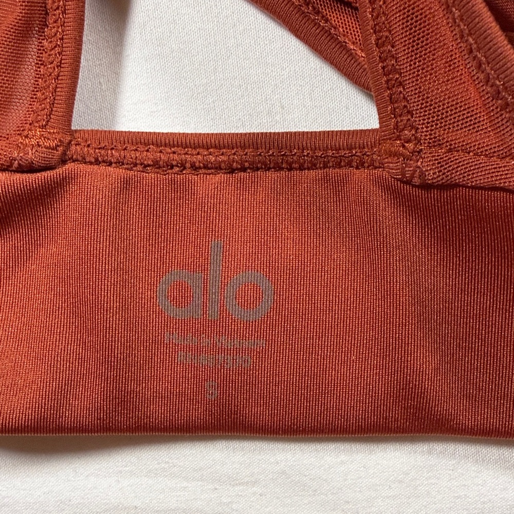 ALO Yoga Cross-Back Rust Sports Bra - Picture 8 of 8